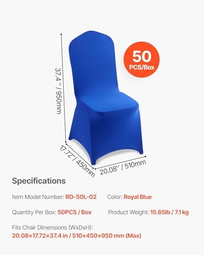 Chair Covers, Polyester Spandex Chair Cover, Stretch Slipcovers for Wedding Party Dining Banquet Flat-Front, alternate view 3