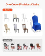 Chair Covers, Polyester Spandex Chair Cover, Stretch Slipcovers for Wedding Party Dining Banquet Flat-Front, alternate view 6
