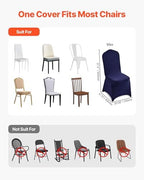 Chair Covers, Polyester Spandex Chair Cover, Stretch Slipcovers for Wedding Party Dining Banquet Flat-Front, alternate view 6