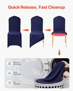 Chair Covers, Polyester Spandex Chair Cover, Stretch Slipcovers for Wedding Party Dining Banquet Flat-Front, alternate view 7
