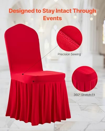 Chair Covers, Polyester Spandex Chair Cover, Stretch Slipcovers for Wedding Party Dining Banquet Flat-Front, alternate view 7