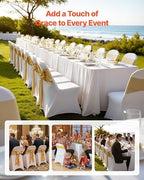 Chair Covers, Polyester Spandex Chair Cover, Stretch Slipcovers for Wedding Party Dining Banquet Flat-Front, alternate view 4