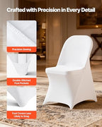 Chair Covers, Polyester Spandex Chair Cover, Stretch Slipcovers for Wedding Party Dining Banquet Flat-Front, alternate view 6