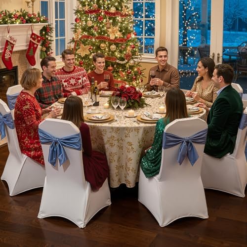 Chair Covers, Polyester Spandex Chair Cover, Stretchy Flat-Front Chairs Protective Slipcover, Universal Fitted, alternate