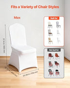 Chair Covers, Polyester Spandex Chair Cover, Stretchy Flat-Front Chairs Protective Slipcover, Universal Fitted, alternate