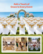 Chair Covers, Polyester Spandex Chair Cover, Stretchy Flat-Front Chairs Protective Slipcover, Universal Fitted, alternate