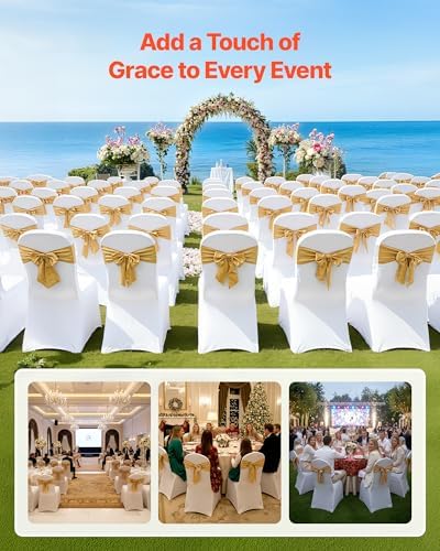 Chair Covers, Polyester Spandex Chair Cover, Stretchy Flat-Front Chairs Protective Slipcover, Universal Fitted, alternate