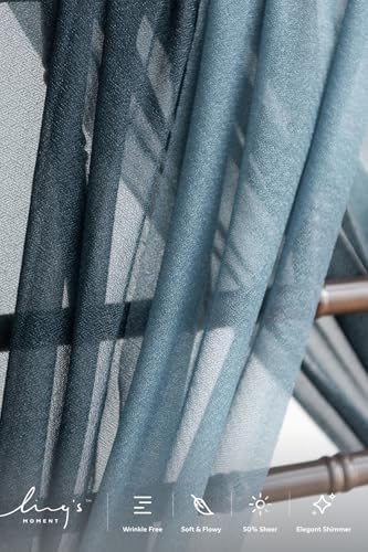 Chair Sashes Wedding Aisle Decorations, Dusty Blue Navy 16pcs, alternate view 4
