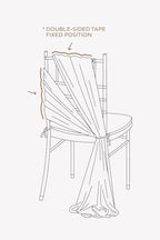 Chair Sashes, Wedding Aisle Decorations, White Beige, 16pcs, alternate view 6