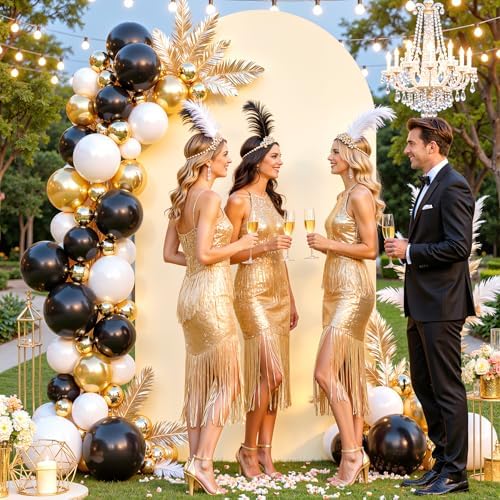 Champagne Arch 7.2FT Spandex Fitted Wedding Stand Cover - Round Top Chiara Stretchy Backdrop for Birthday Party, alternate