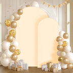 Champagne Arch 7.2FT Spandex Fitted Wedding Stand Cover - Round Top Chiara Stretchy Backdrop for Birthday Party, alternate