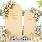 Champagne Arch Covers 2 Set 7.2 and 6ft Champagne Arch Backdrop Cover Spandex Fitted Wedding Arch Stand Covers