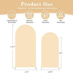 Champagne Arch Covers 2 Set 7.2 and 6ft Champagne Arch Backdrop Cover Spandex Fitted Wedding Arch Stand Covers, alternate