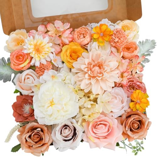 Champagne Artificial Flowers Combo for Wedding & Home Decor in Champagne