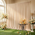 Champagne Backdrop Curtain - 10x10FT Back Drop Curtains for Parties Wrinkle-Free Soft Polyester Backdrop Wedding
