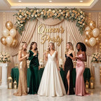 Champagne Backdrop Curtain - 10x10FT Back Drop Curtains for Parties Wrinkle-Free Soft Polyester Backdrop Wedding, alternate