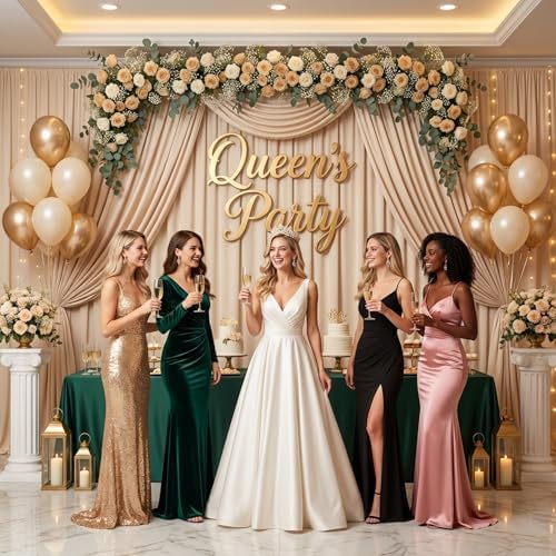 Champagne Backdrop Curtain - 10x10FT Back Drop Curtains for Parties Wrinkle-Free Soft Polyester Backdrop Wedding, alternate