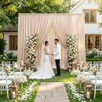 Champagne Backdrop Curtain - 10x10FT Back Drop Curtains for Parties Wrinkle-Free Soft Polyester Backdrop Wedding, alternate