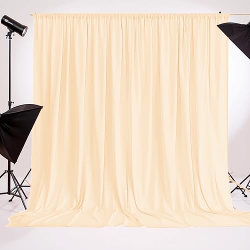 Champagne Backdrop Curtain - 10x10FT Back Drop Curtains for Parties Wrinkle-Free Soft Polyester Backdrop Wedding, alternate