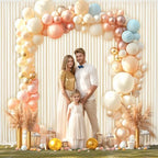 Champagne Backdrop Curtain for Parties Wedding Baby Shower Wrinkle Free Photo Curtains Backdrop Drapes Fabric, alternate view