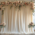 Champagne Backdrop Curtains for Wedding Parties, 10x10FT Wrinkle Free Photo Backdrop Curtains for Wedding