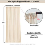 Champagne Backdrop Curtains for Wedding Parties, 10x10FT Wrinkle Free Photo Backdrop Curtains for Wedding, alternate view 5