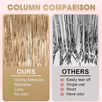 Champagne Foil Fringe Backdrop Curtains, 3.3x8.2ft, 3 Pack in 39.6" × 98.4" in 22 Champagne, alternate view 5