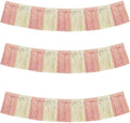 Champagne Rose Gold Garland Banner 30ft Wall Tinsel Foil Streamers in Rose Champagne Gold