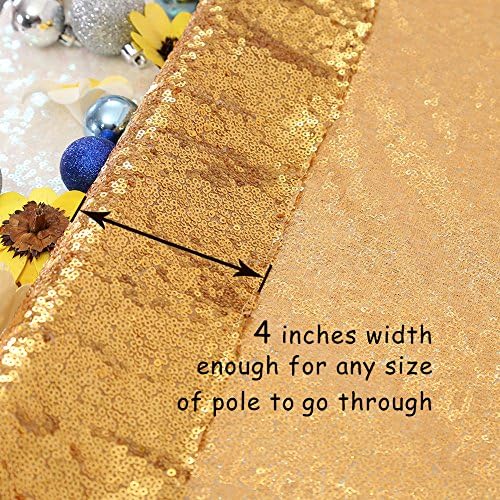 Champagne Sequin Backdrop, 10Ft x 10Ft Glitter Photography Background Curtains, Sequence Drapes for Party Baby, alternate