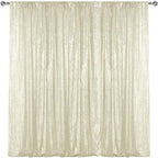 Champagne Sequin Backdrop Curtain 10FTx10FT Glitter Champagne Background Drapes Sparkle Photography Backdrop for