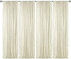 Champagne Sequin Backdrop Curtain 4 Panels 2FTx8FT Glitter Champagne Background Drapes Sparkle Photography