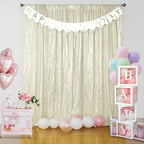 Champagne Sequin Backdrop Curtain 6 Panels 2FTx8FT Glitter Champagne Background Drapes Sparkle Photography, alternate view 7