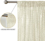 Champagne Sequin Backdrop Curtain 7FTx7FT Glitter Champagne Background Drapes Sparkle Photography Backdrop for, alternate