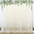 Champagne Tulle Backdrop Curtain for Parties Wedding 10ft×8ft Champagne Sheer Backdrop Curtains for Baby Shower