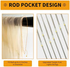 Champagne Tulle Backdrop Curtain with Lights for Decor, 10x8FT in 10x8FT, alternate view 6
