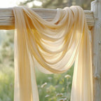 Champagne Wedding Arch Draping Fabric - 31" x 20FT Sheer Chiffon Panel - Wrinkle-Free Backdrop Drapery for, alternate view 3