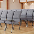 Charcoal Gray 18.5" Stacking Church Chair