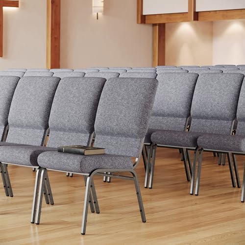 Charcoal Gray 18.5" Stacking Church Chair
