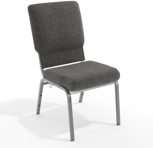 Charcoal Gray 18.5" Stacking Church Chair, alternate view 3
