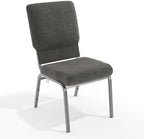 Charcoal Gray 18.5" Stacking Church Chair, alternate view 3