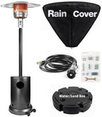 Charcoal Gray 50,000 BTU Propane Patio Heater with Rain Cover, Multiple Color Available, Outdoor Heater with