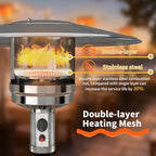 Charcoal Gray 50,000 BTU Propane Patio Heater with Rain Cover, Multiple Color Available, Outdoor Heater with, alternate view