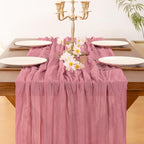 Cheesecloth Table Runner Fall Boho Wedding Birthday Party Home Decor, alternate view 5
