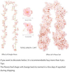 Cherry Blossom Garland 2 Pack, 5.9Ft Fake Cherry Flower Vines Silk Hanging Floral Garland, Artificial Pink, alternate view 2