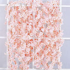 Cherry Blossom Garland 2 Pack, 5.9Ft Fake Cherry Flower Vines Silk Hanging Floral Garland, Artificial Pink, alternate view 3