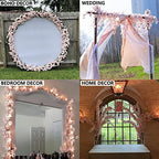 Cherry Blossom Garland 2 Pack, 5.9Ft Fake Cherry Flower Vines Silk Hanging Floral Garland, Artificial Pink, alternate view 4
