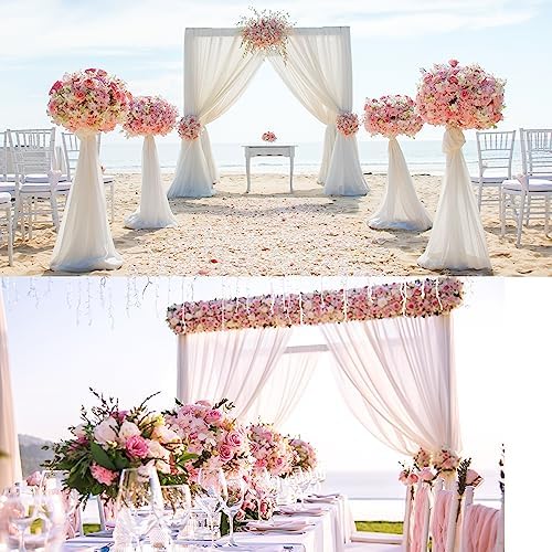 Cherry Blossom Garland Artificial Cherry Flower Vines 10 Pack Hanging Silk Flowers Garland for Home Wedding, alternate view 4