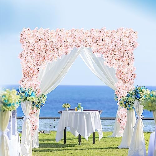 Cherry Blossom Garland Artificial Cherry Flower Vines 10 Pack Hanging Silk Flowers Garland for Home Wedding, alternate view 6