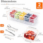 Chilled Condiment Caddy with Stainless Steel Spoons & Tongs, 2 Pcs in Transparent, alternate view 2