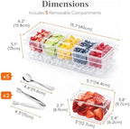 Chilled Condiment Caddy with Stainless Steel Spoons & Tongs, alternate view 2